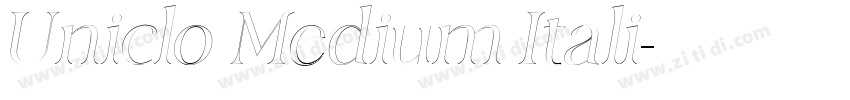 Uniclo Medium Itali字体转换